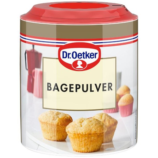 Bagepulver dåse 140 gr, til brug i bagværk - Dr. Oetker